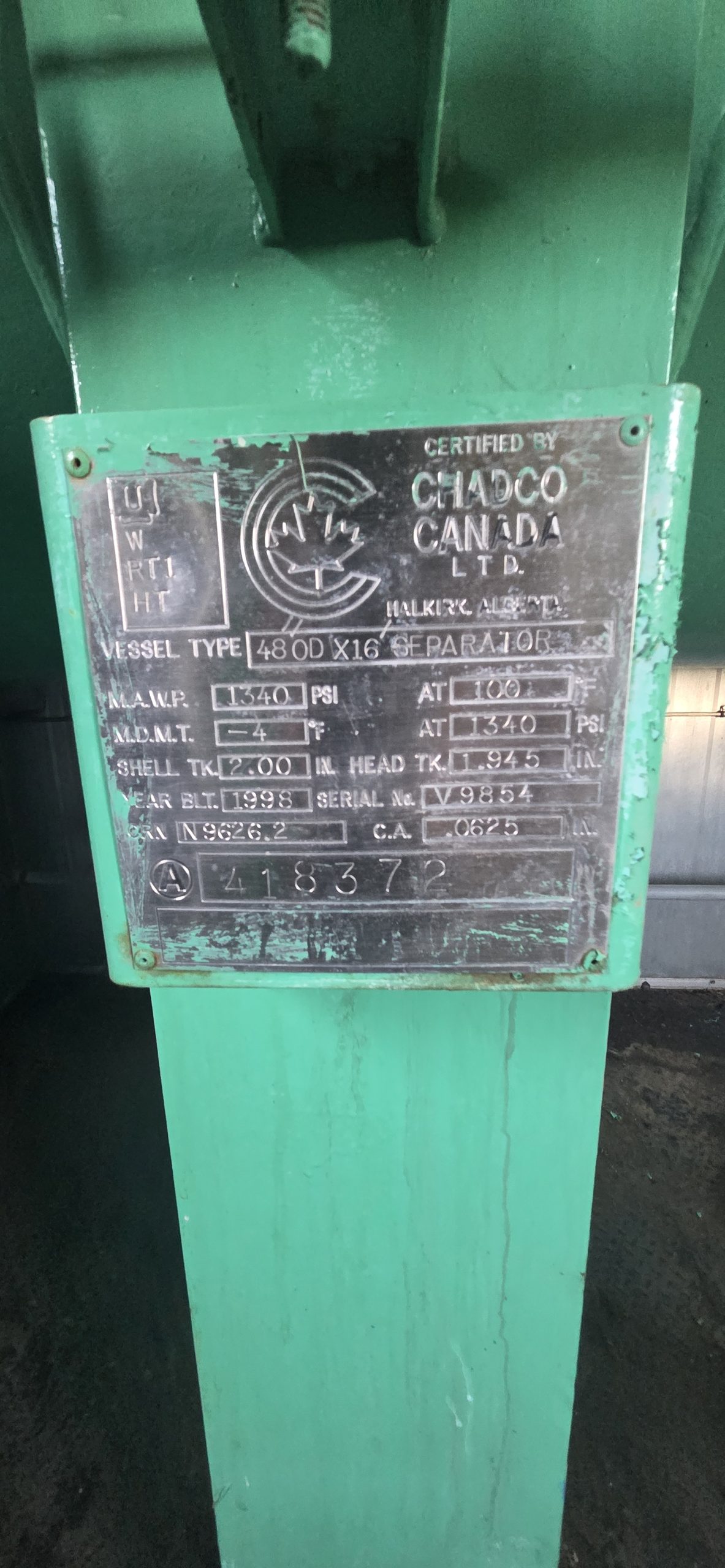 48 OD x 16 SS 1340 PSI Horz Sep Pack (-4F rated vessel) - Image 10