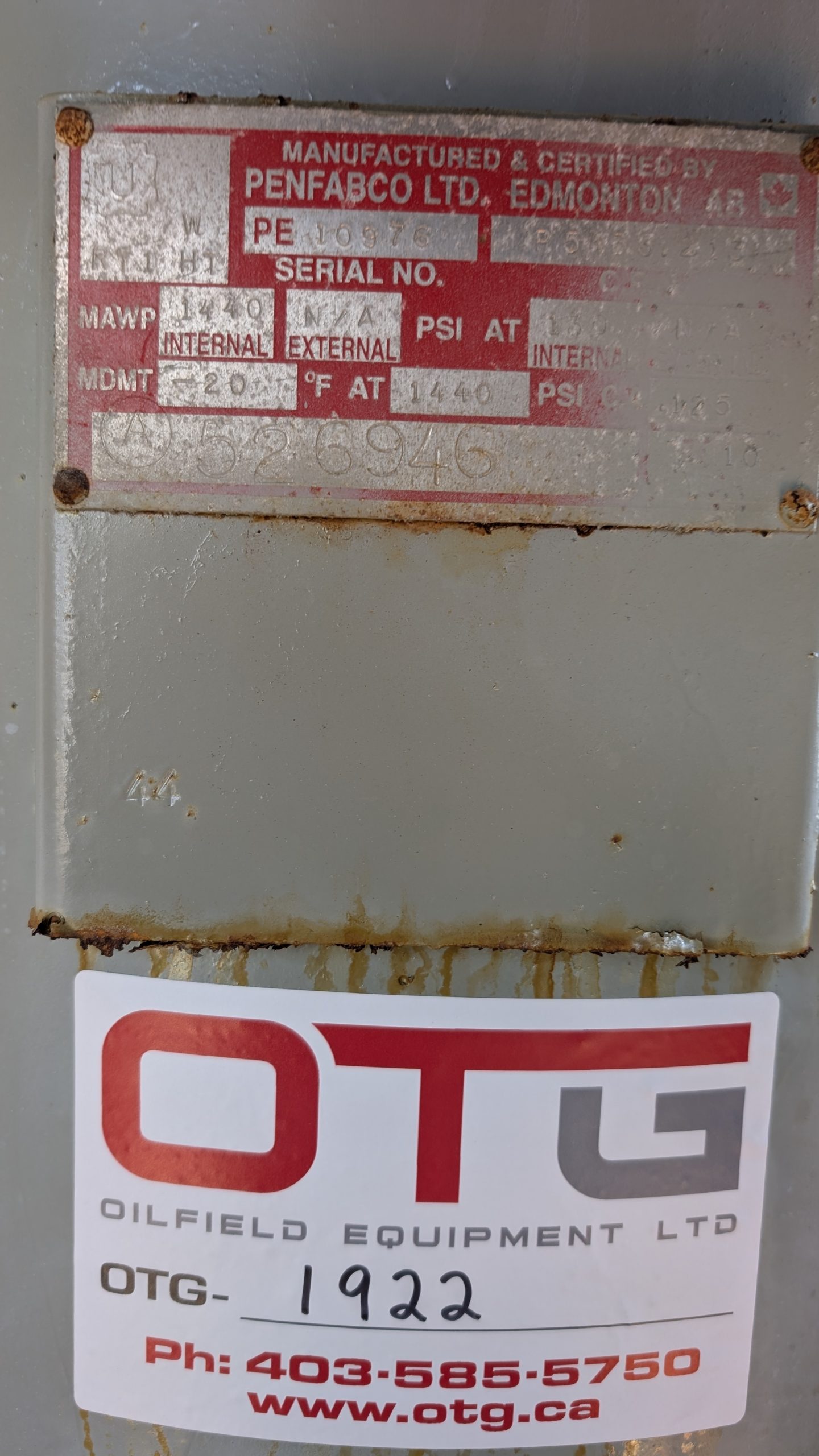 Sour 24 x 7'6 1440 psi Vertical Separator Tank Combo - Image 4