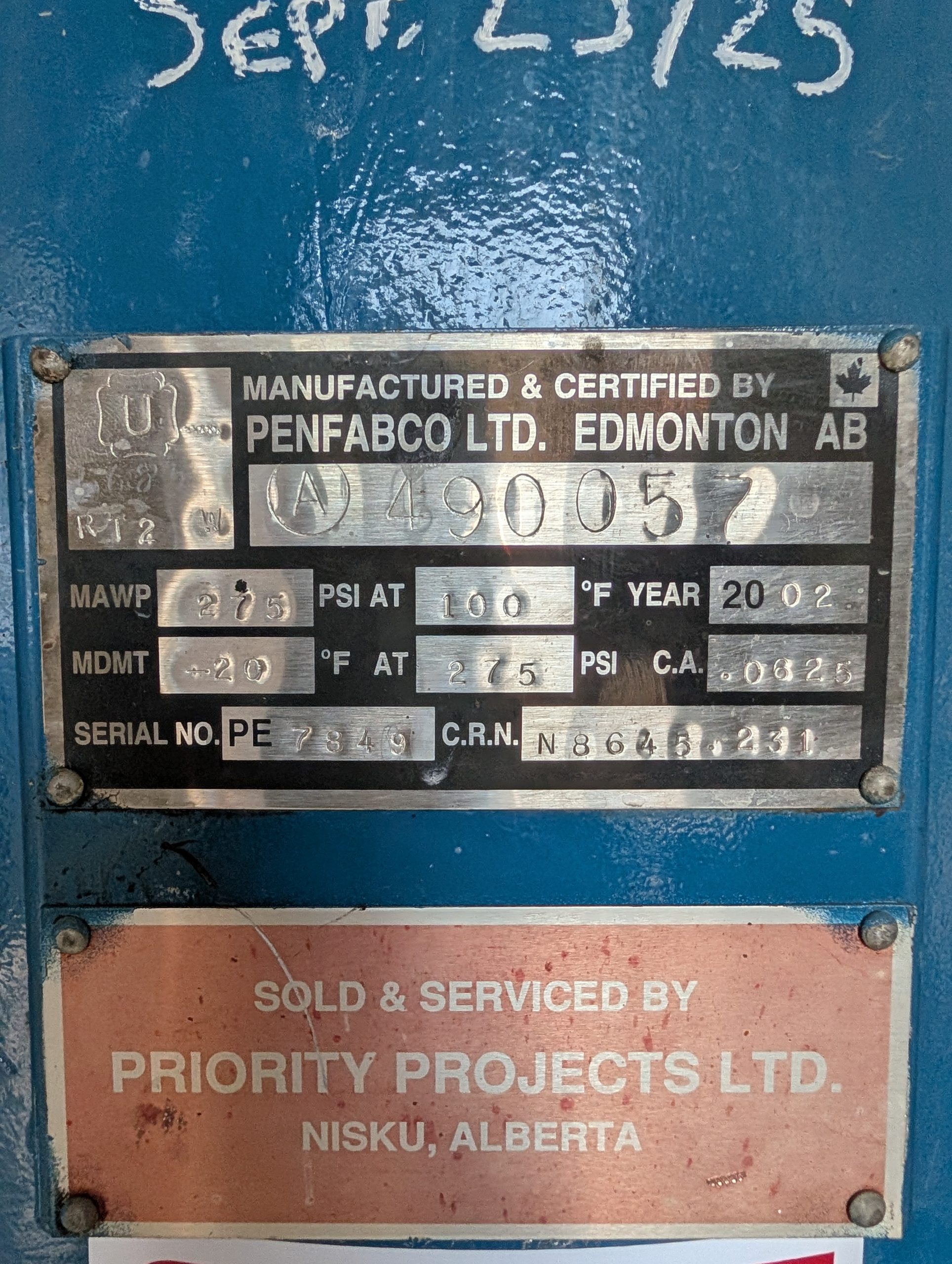 Sweet 24 x 5' 275 PSIG Sep Package - Image 5