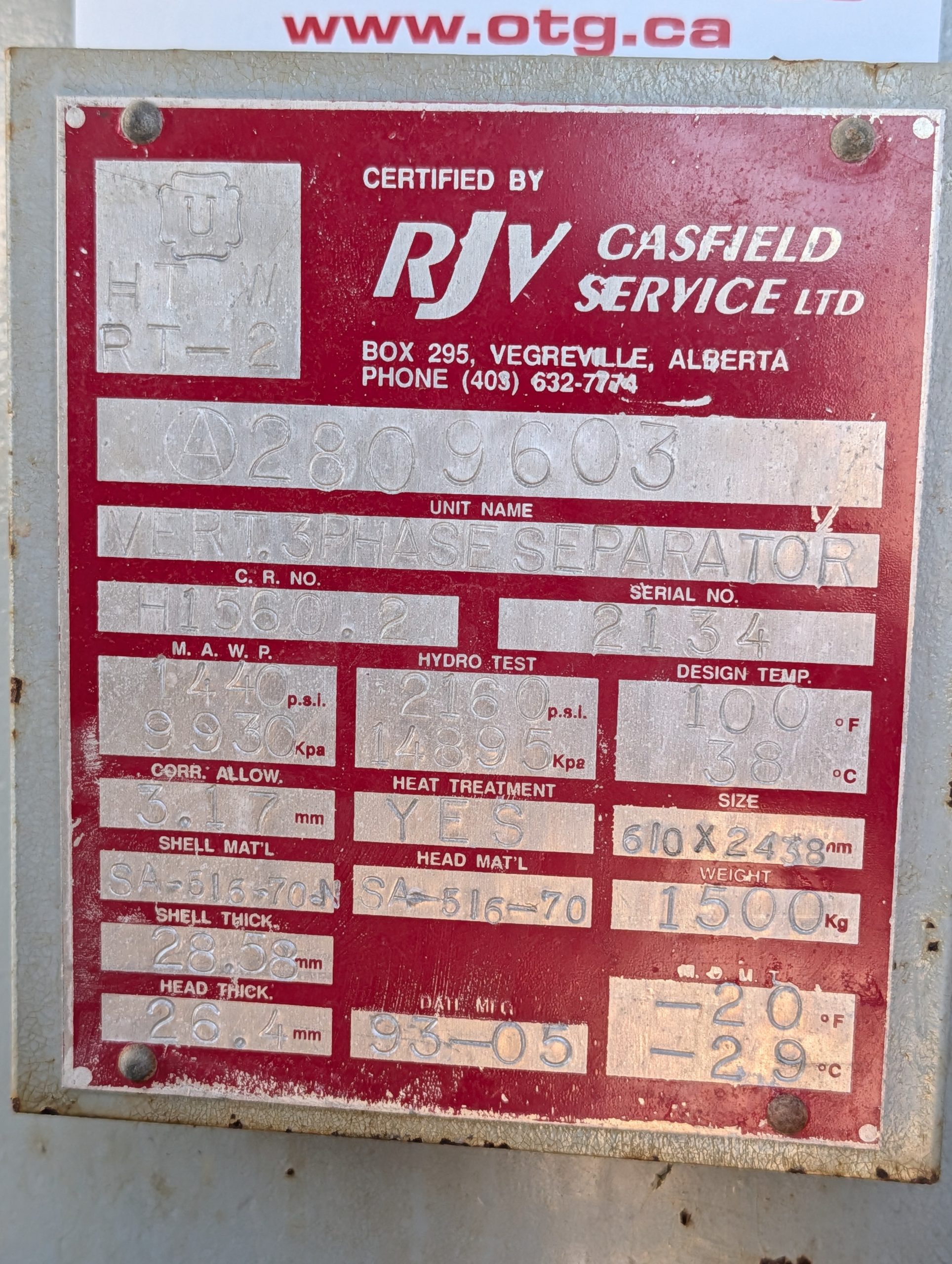 24 OD x 7 1440 psi Sep Pack - Image 3